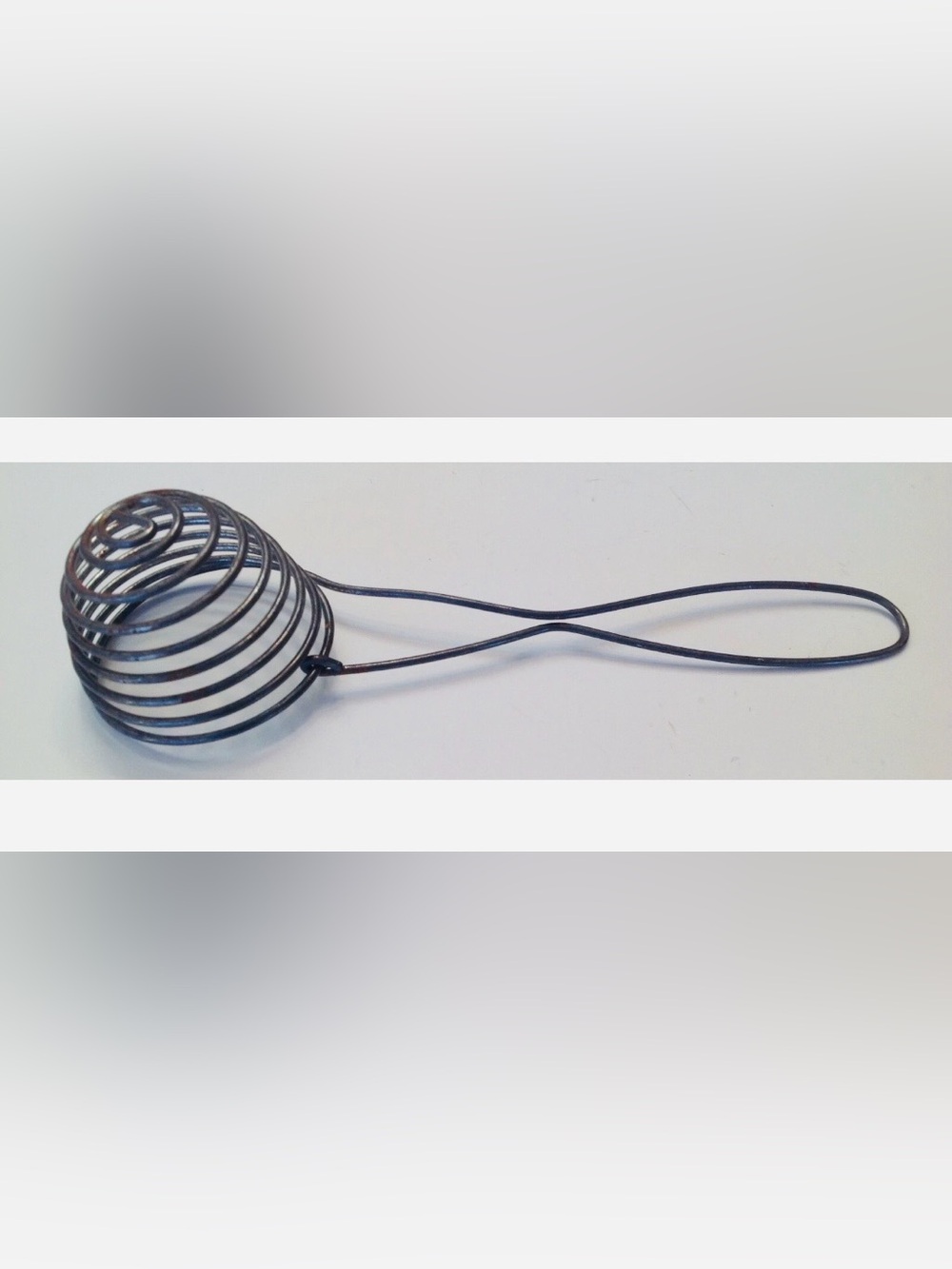 Vintage Spiral Wire Egg Separator Whisk Strainer Kitchen Utensil Metal
